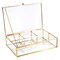 Home Details Vintage 4 Compartment Glass Keepsake Box in Gold 27152-GOLD - alternate 3